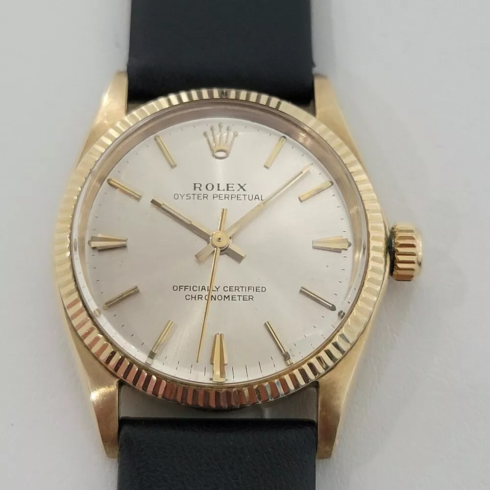 Midsize Rolex Oyster Perpetual 14k Gold 1960s 6551 30mm Automatic Vintage RA276 (1 of 12)