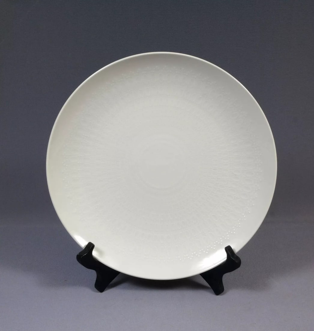 ROSENTHAL Romance DINNER Plate White Embossed Ovals B Wiinblad Germany 9 3/4" (1 of 4)