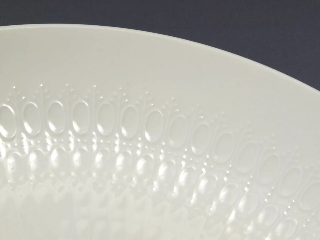 ROSENTHAL Romance CAKE CHOP Plate White Embossed Ovals B Wiinblad Germany 11" (1 of 4)