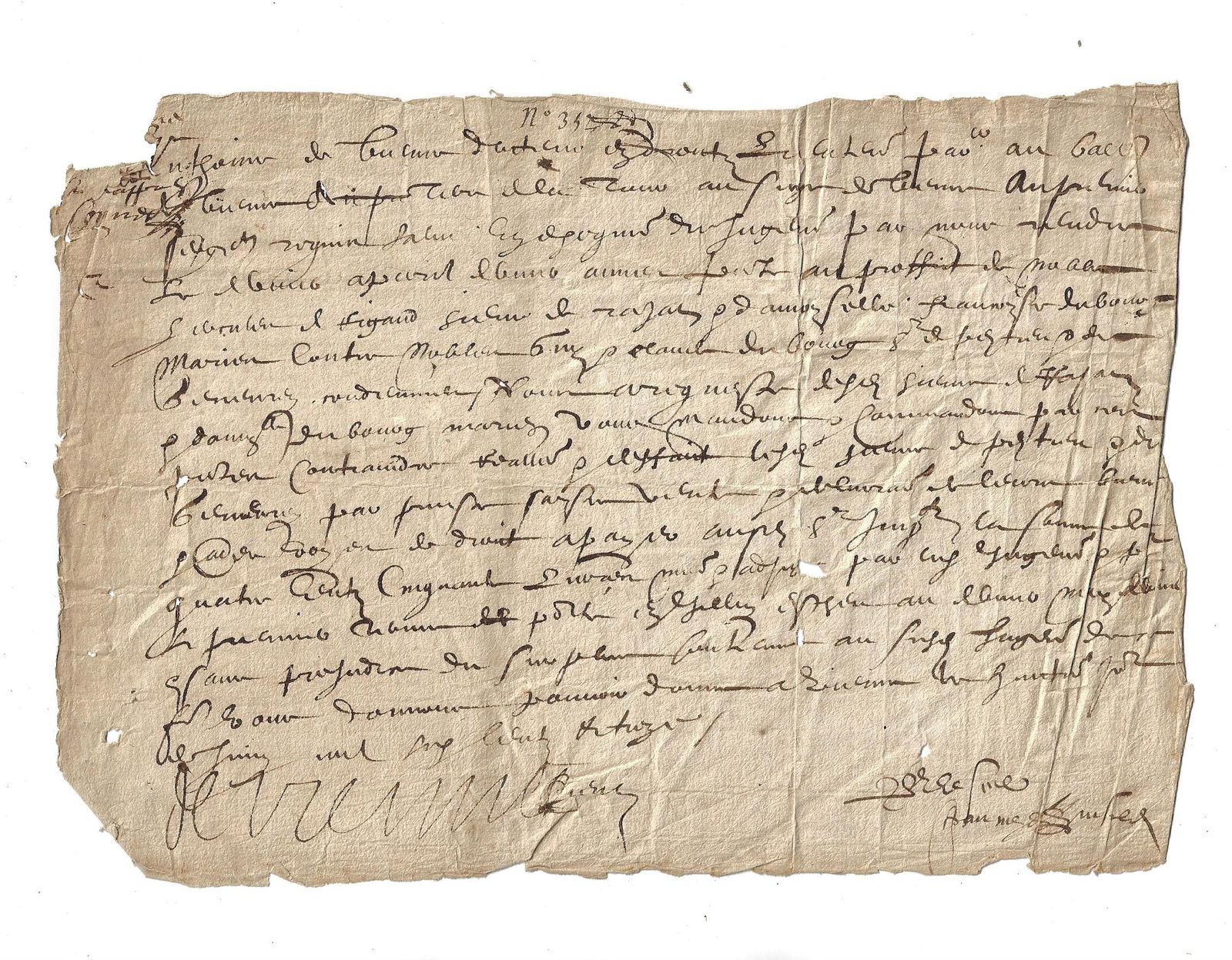 16th C Manuscript Signed (1 of 1)