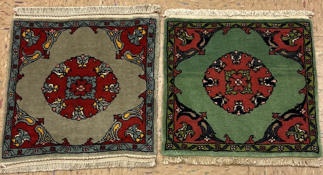 Two PERSIAN BIJAR Rugs, 1’7”x1’5” (1 of 4)