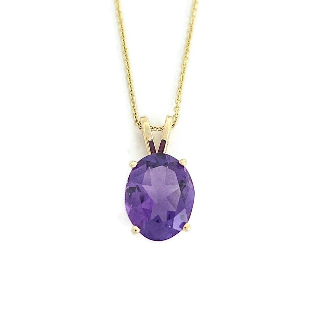 Oval Purple Amethyst Necklace (1 of 4)