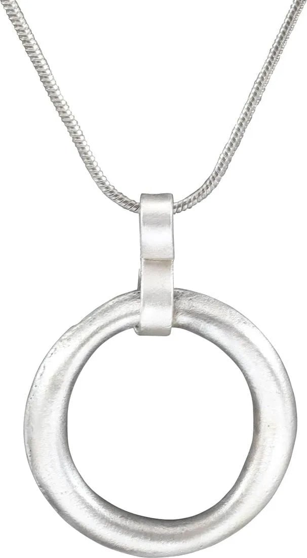 CELTIC PROSPERITY RING NECKLACE: Worn in numbers on the surface of the jerkin, these small metal brooches provided a measure of protection against sword cuts and, in fact, were a form of armor. See current Public Television programmi