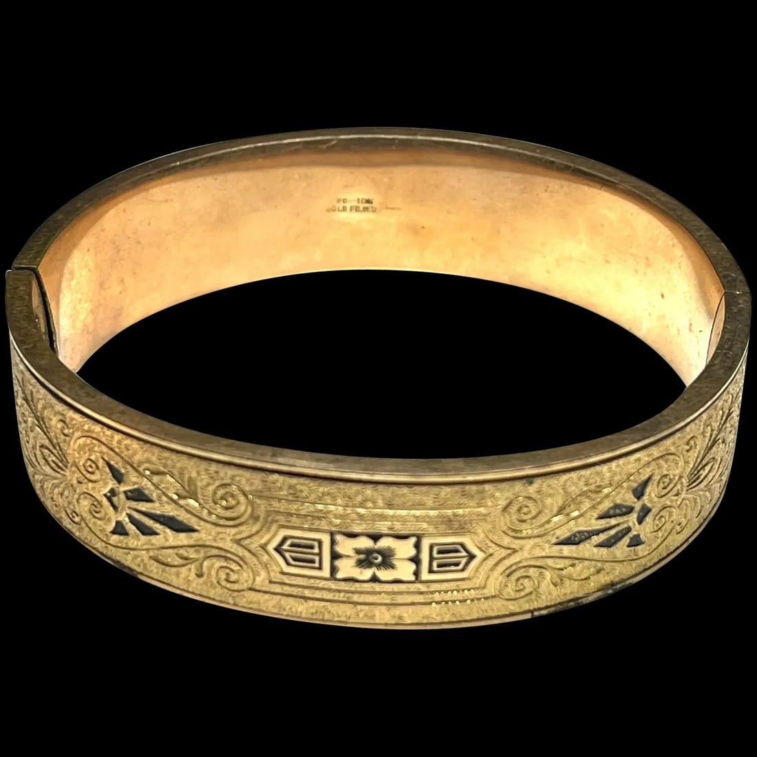 Vintage Gold Victorian Revival Bracelet/ Cuff (1 of 7)