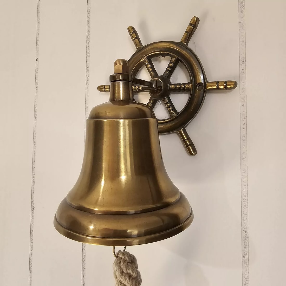Ships Wheel Wall Mount Bar Bell (1 of 15)