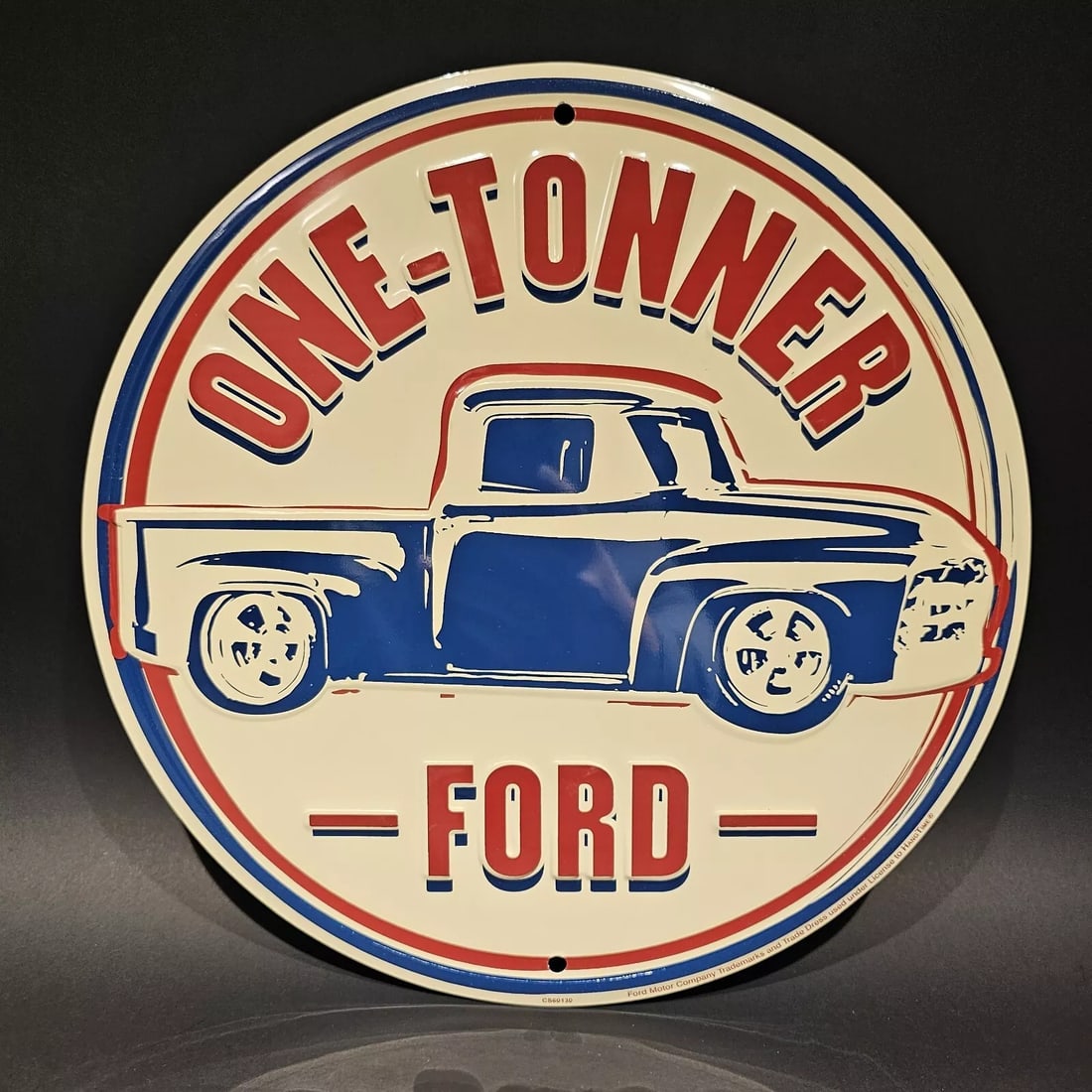 12" Round Metal Ford Sign Plaque (1 of 12)