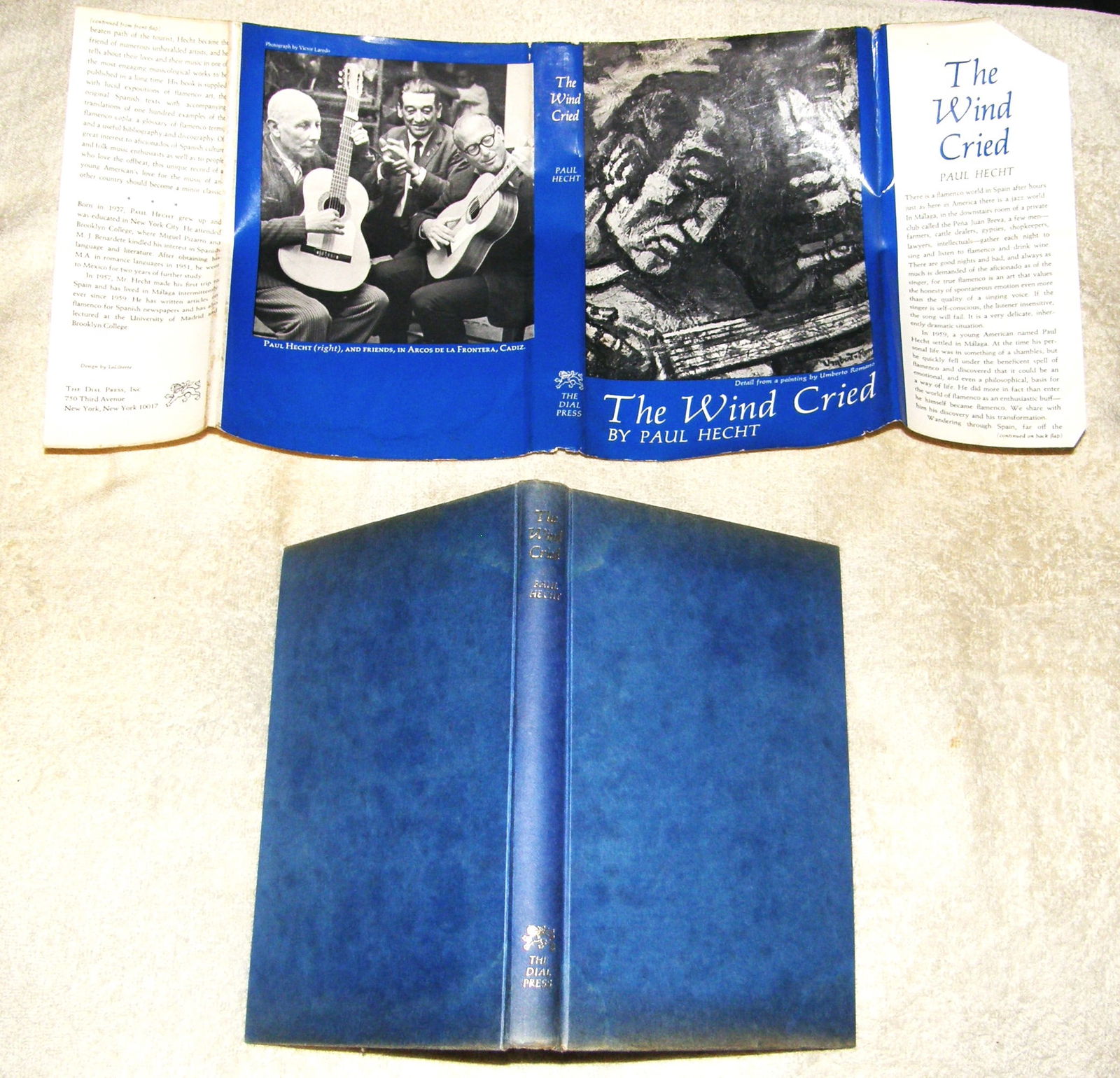 THE WIND CRIED by Paul Hecht FLAMENCO Guitar,History,Culture in Spain: Author a transplaced New Yorker now lives in Malaga Spain and is absorbed with the rich culture of this regional music and guitar and dance. BOX3 Please note that this lot has a confidential reserve.