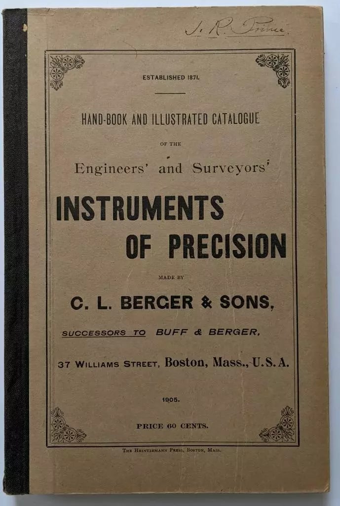 1905 HANDBOOK, ILLUSTRATED CATALOG BERGER ENGINEER s AND SURVEYOR s INSTRUMENT s: Title: 1905 HANDBOOK, ILLUSTRATED CATALOG BERGER ENGINEER s AND SURVEYOR s INSTRUMENT s Description: 1905 Old Antique, "Hand-Book And Illustrated Catalogue of the Engineers' and Surveyors' INSTRUMENTS
