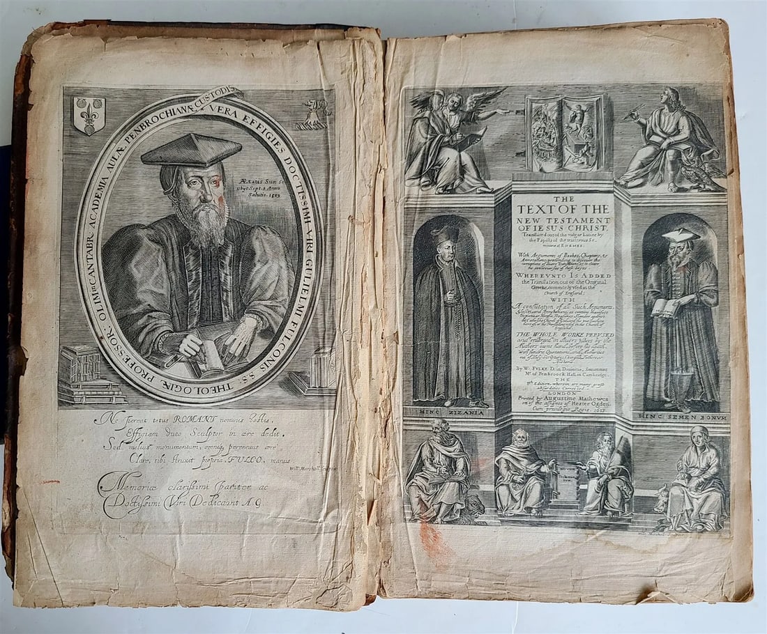 1633 BIBLE in ENGLISH TEXT of NEW TESTAMENT of JESUS CHRIST antique FOLIO SCARCE (1 of 15)