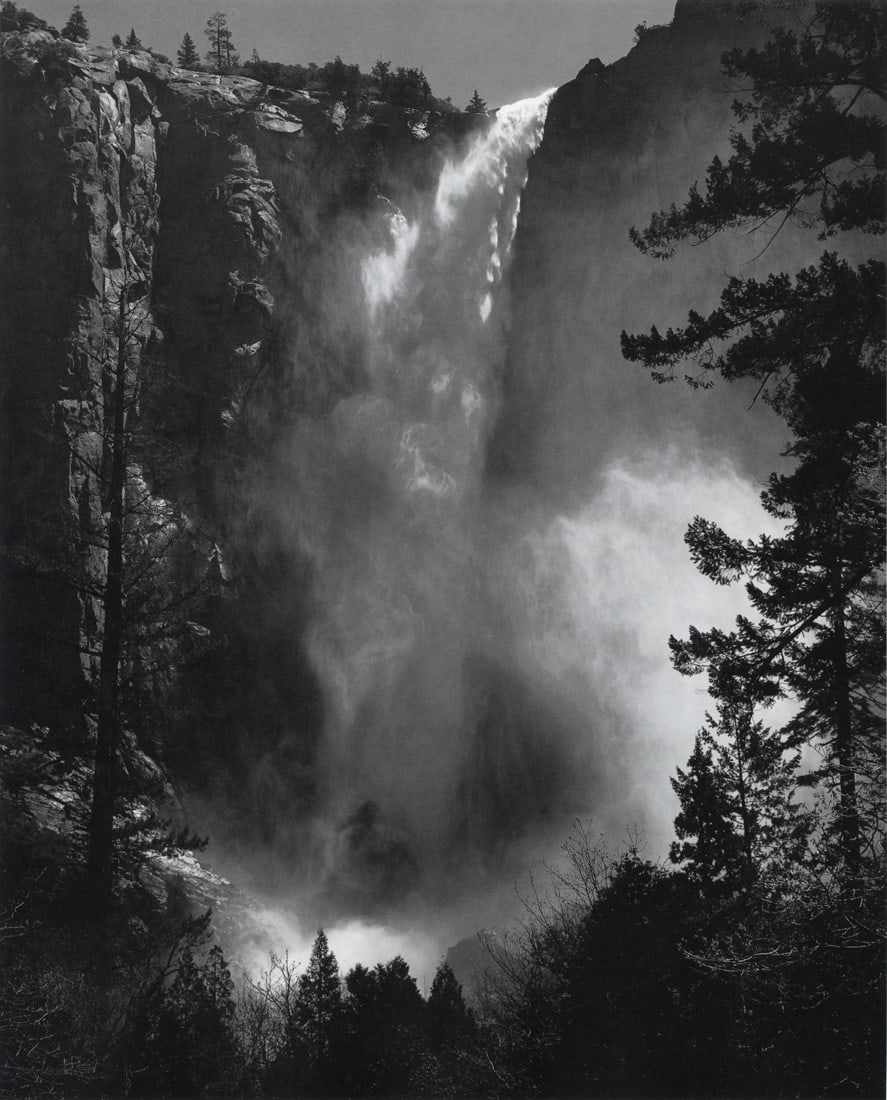 ANSEL ADAMS - Bridalveil Fall, Yosemite Valley, 1927 (1 of 1)