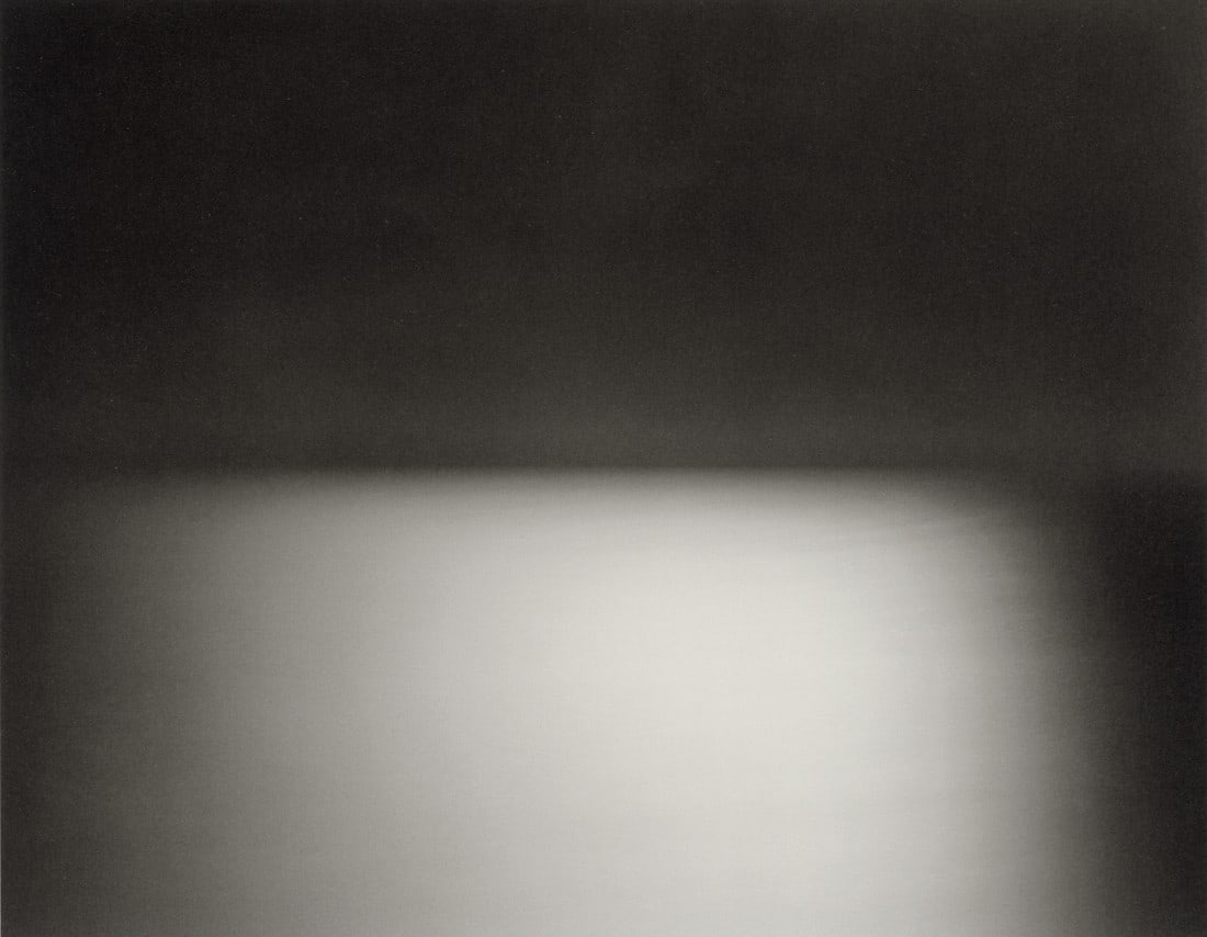 HIROSHI SUGIMOTO - Bass Strait, Table Cape, 1997: Artist: Hiroshi Sugimoto Title: Bass Strait, Table Cape, 1997 Medium: Photo Litho, 2005, Germany Dimensions: 8.45x6.6" Description: Heat Wax Mounted on 8.5x11" Conservation Board Artist Bio: Hiroshi S