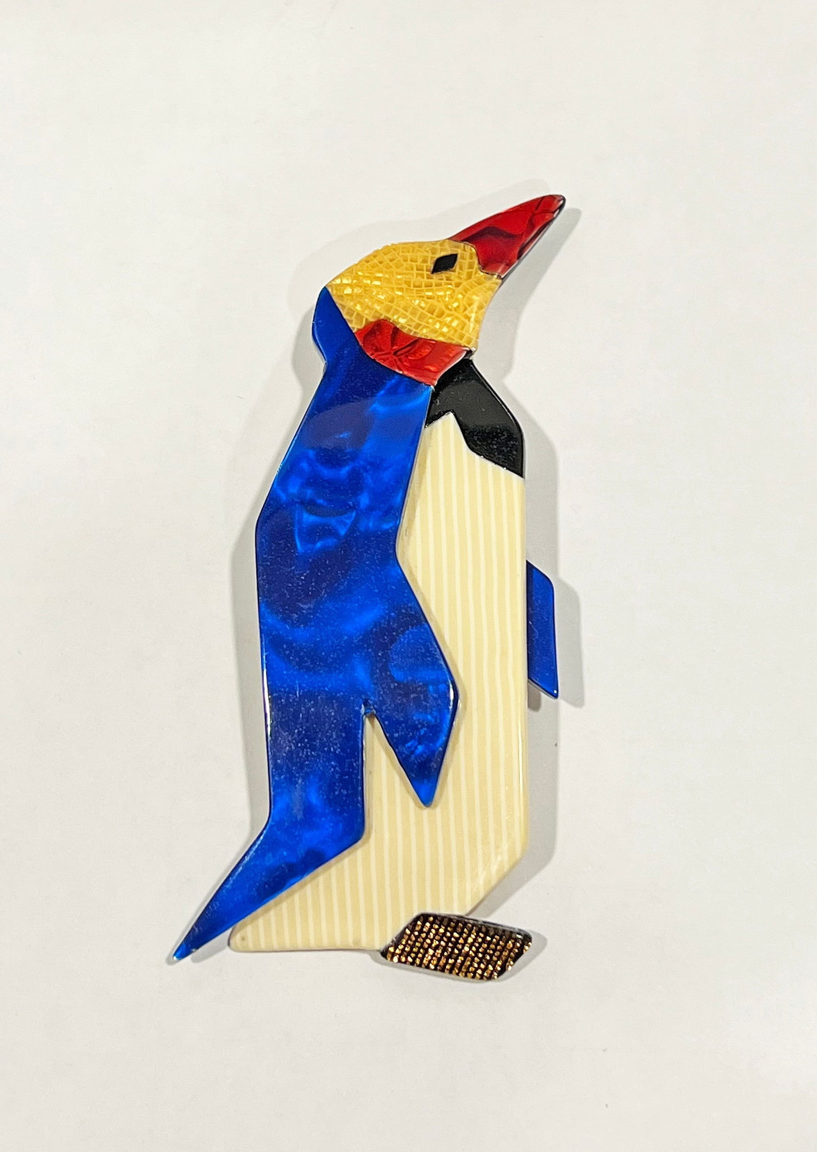 Lea Stein Signed King Penguin Brooch Pin (1 of 2)
