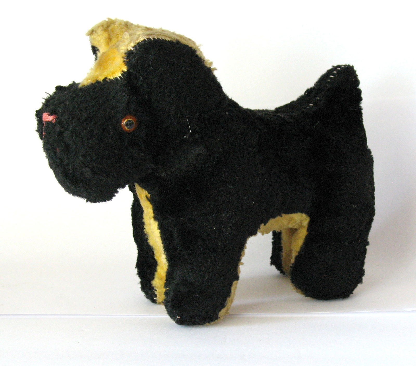 Vintage black & white toy stuffed dog (1 of 4)
