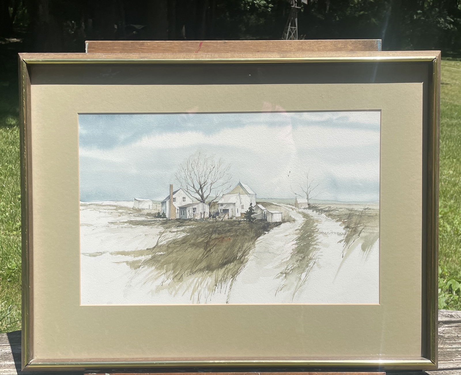 Original Harvey Peterson Landscape Watercolor Painting (1 of 5)