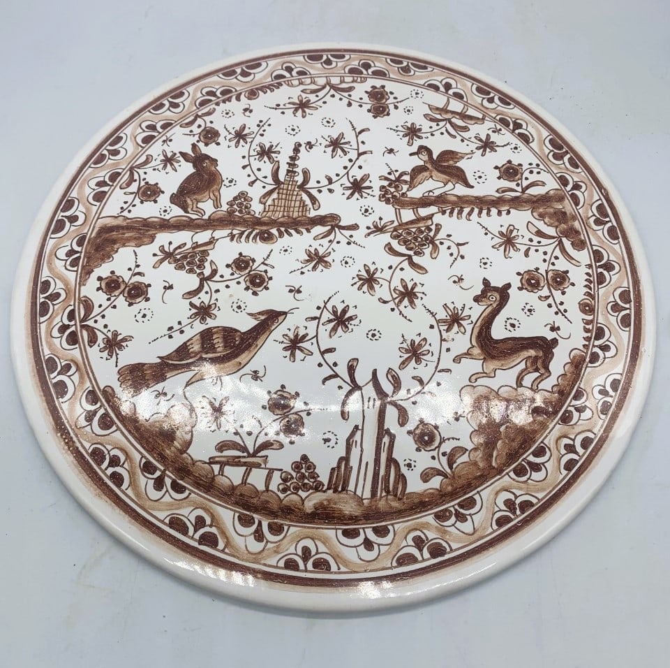 FILCER Coimbra Ceramic Portugal Hand Painted Dish Plate Animals Bird Signed (1 of 7)