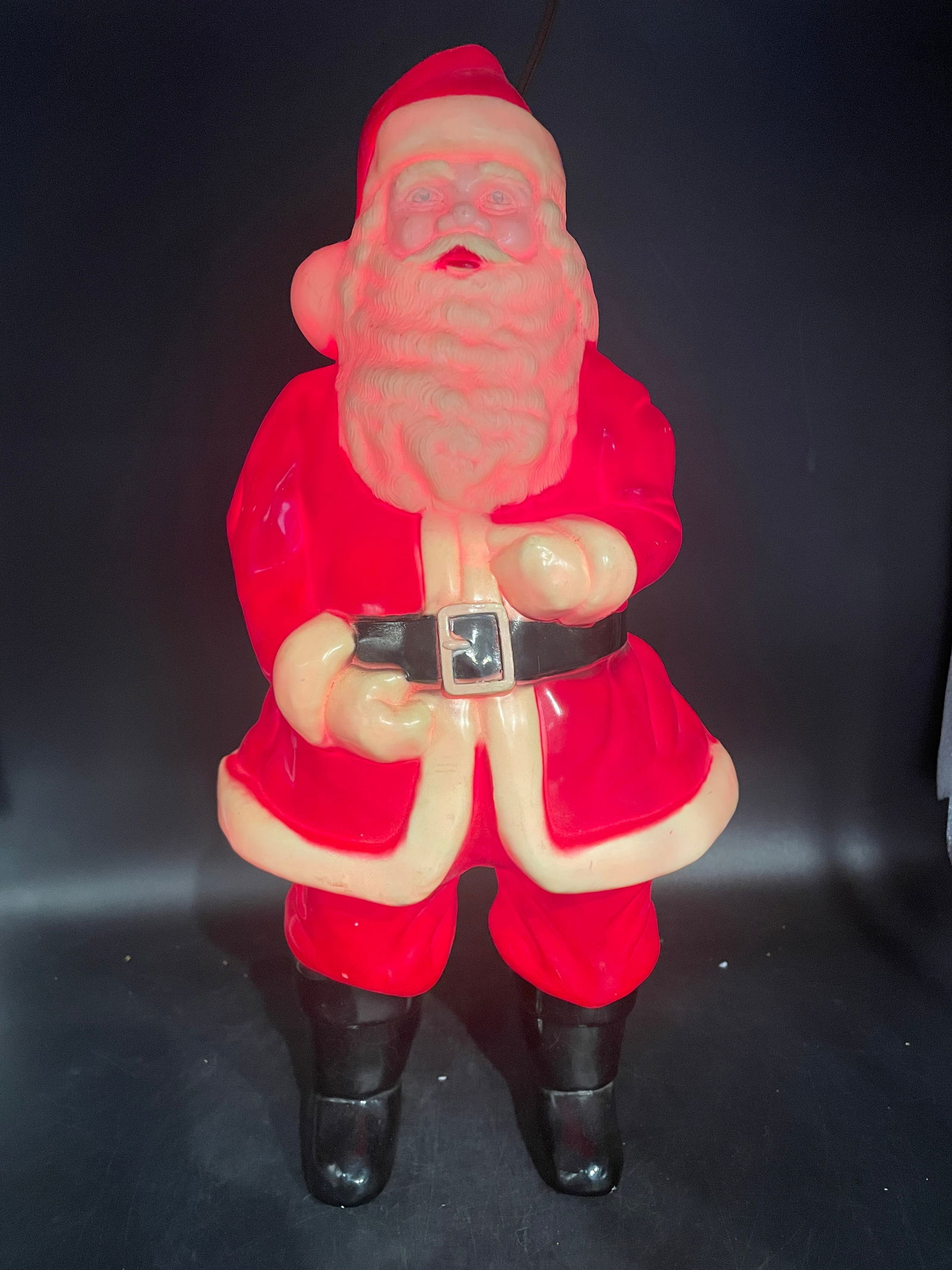 Vintage Hard Plastic Santa Claus Light Up Christmas Decoration Display Union Products (1 of 8)