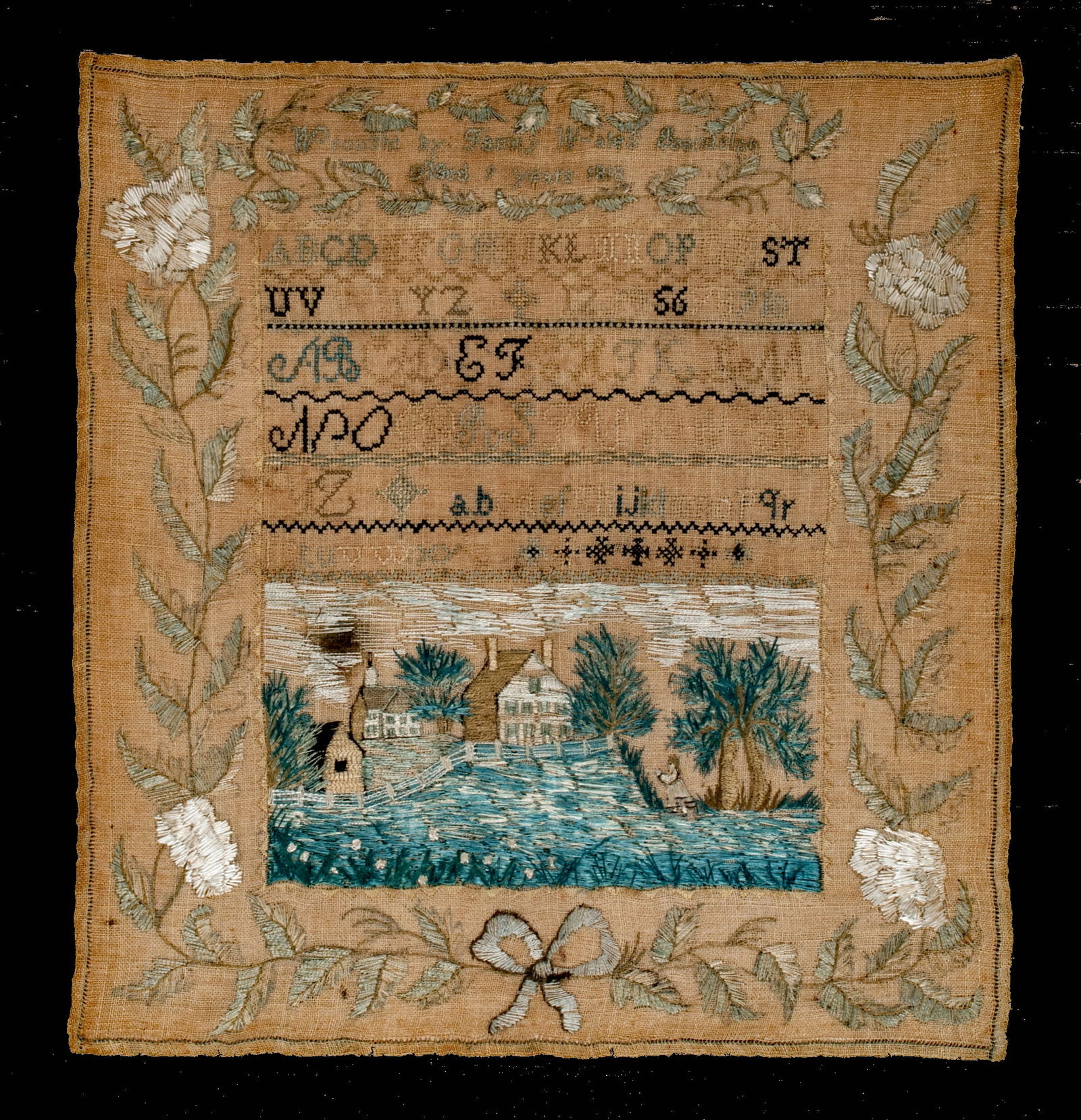 Needlework Sampler - Randolph, MA dated 1818 (1 of 2)