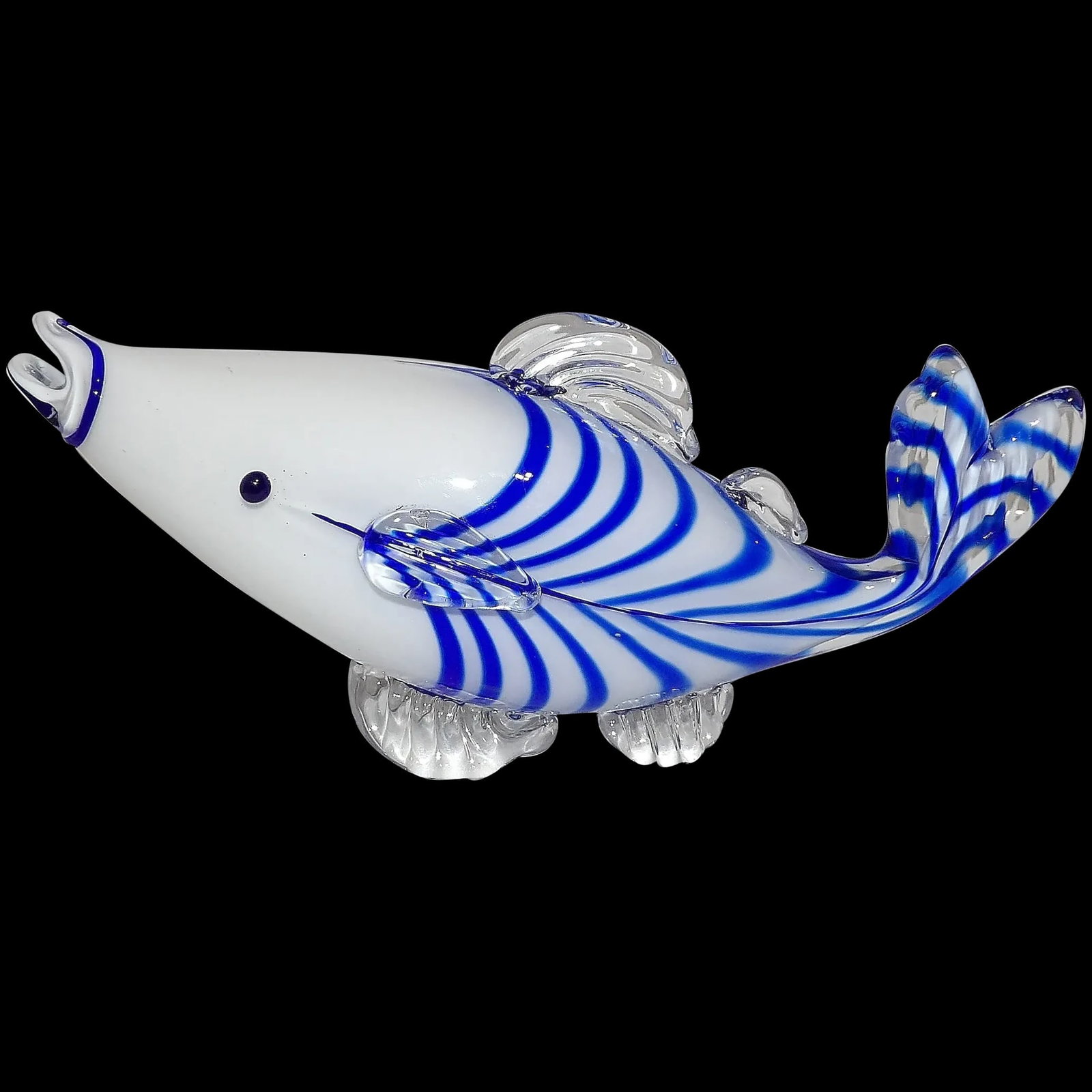 Hand Blown Hollow Glass Fish made in Russia: This Hand Blown Hollow Glass Fish made in Russia (found several on Russian sites) was made in the 1980’s. It is as good as any made in Murano. Exquisite workmanship and design. It measures 10