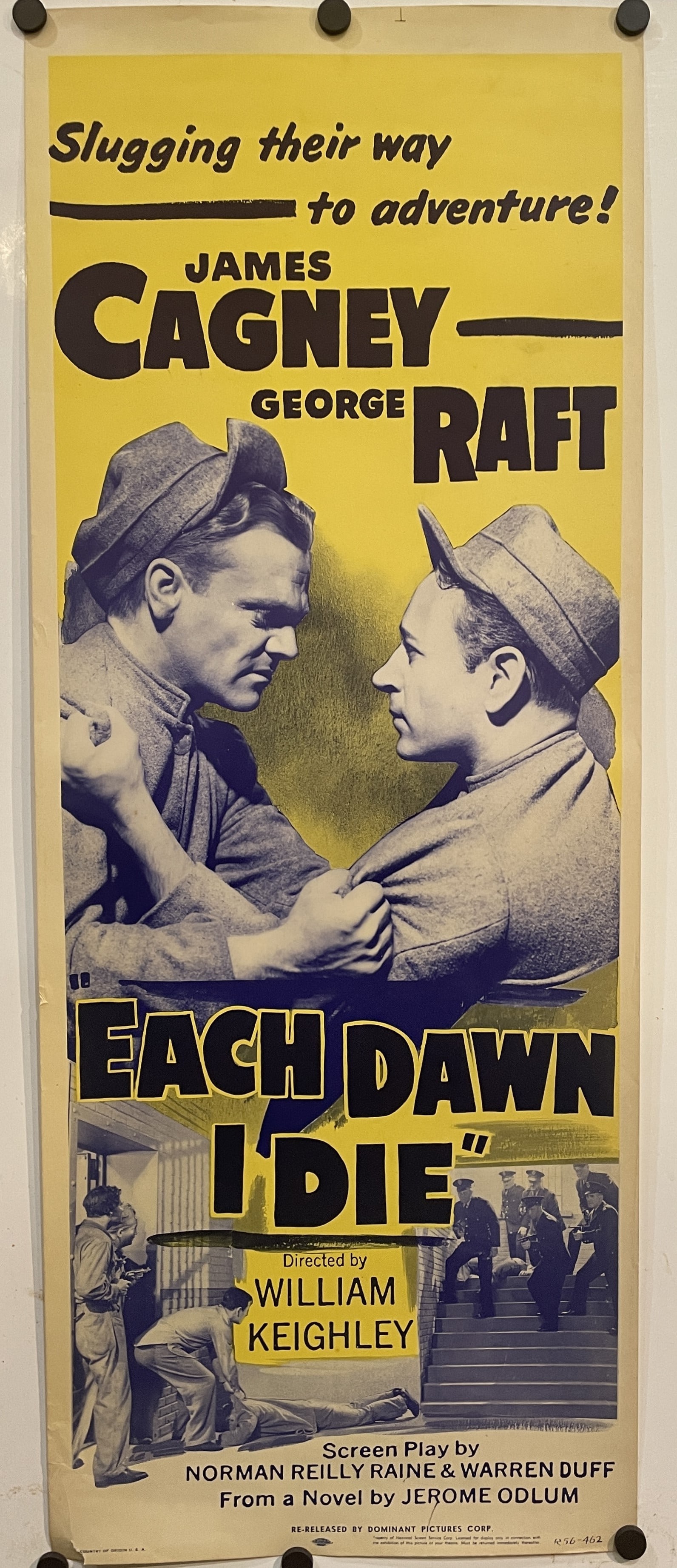 1939 Movie Poster EACH DAWN I DIE - JAMES CAGNEY GEORGE RAFT 36 x 14 (1 of 7)