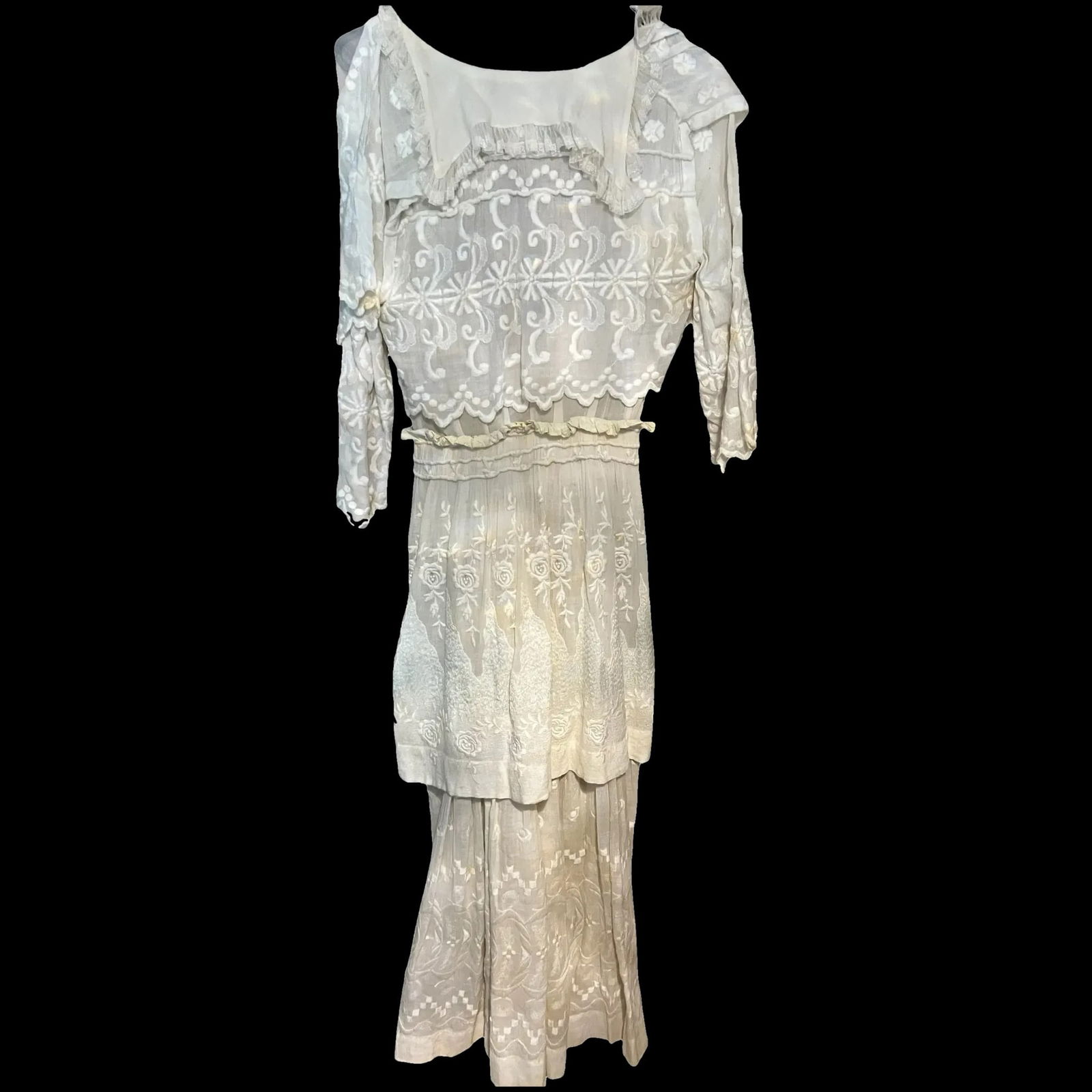 Antique Edwardian Gibson Girl wedding Dress (1 of 8)