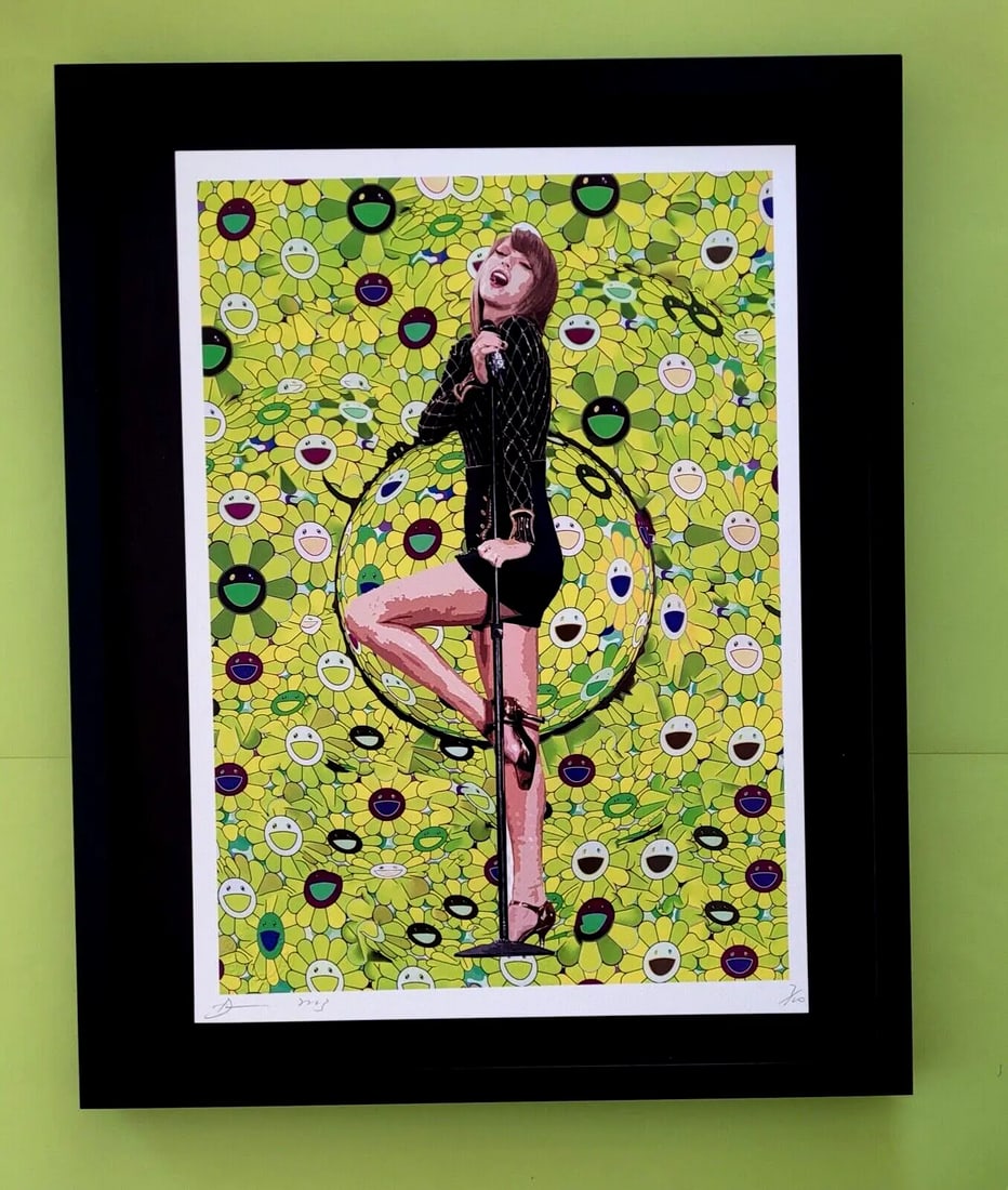 DEATH NYC Hand Signed LARGE Print Framed 16x20in COA TAYLOR SWIFT MURAKAMI FL (1 of 5)