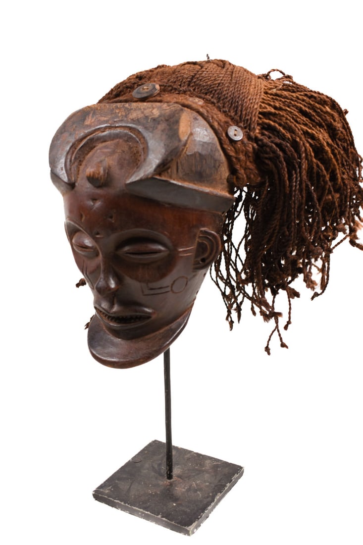 Mask - Wood, Rope - Mwana Pwo - Chokwe - DR Congo (1 of 7)
