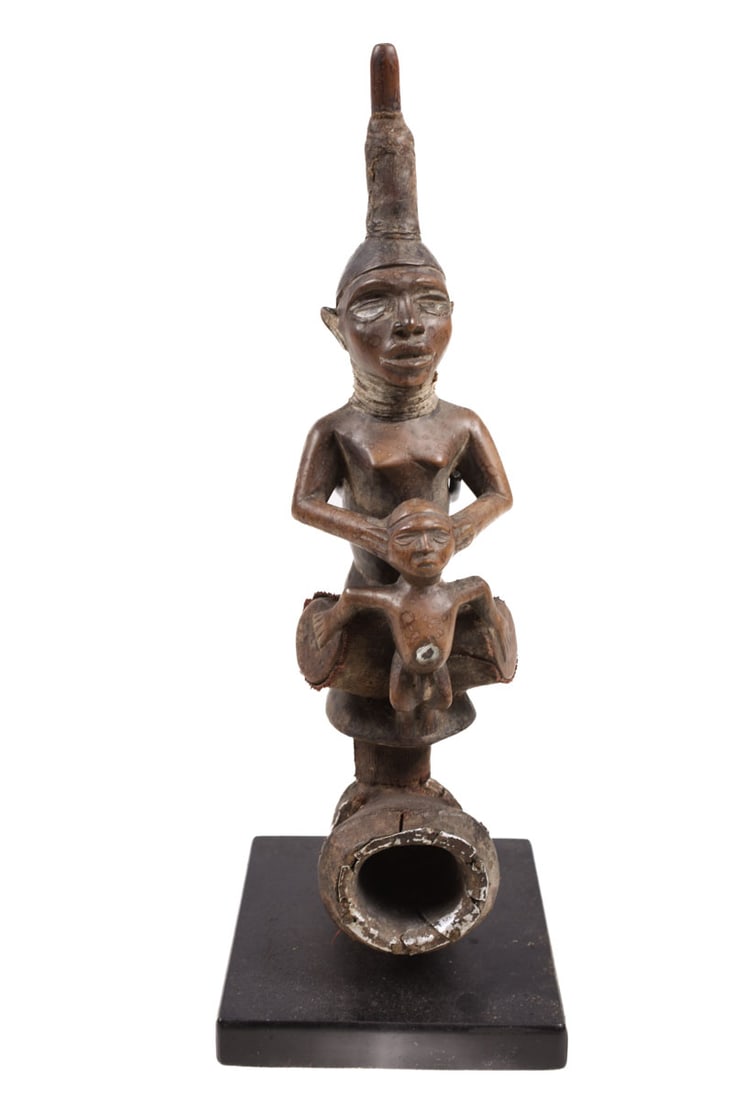Ceremonial Pipe - Wood- Bakongo- Congo (1 of 7)