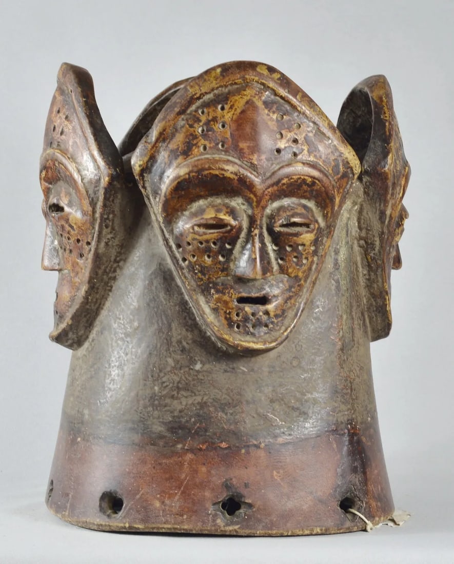 African Art Large wooden helmet Mask probably Fang Gabon (1 of 11)