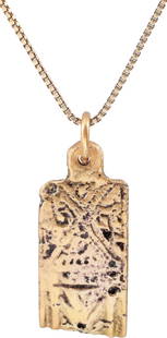 RARE VIKING WOMAN WARRIOR’S BRACELET PENDANT NECKLACE: 10th-11th century AD. Vikings were highly skilled metallurgists, and as a result, breaking metal had supernatural significance for them. Breaking ringjarn (iron rings) as shown on the Larbro Stone,