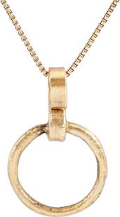 CELTIC PROSPERITY RING NECKLACE, C.300-100 BC: Before the Roman invasion of the British Isles, rings of bronze, silver, and gold were used as a means of exchange, particularly in Ireland. Most exchanges of goods and property were conducted by