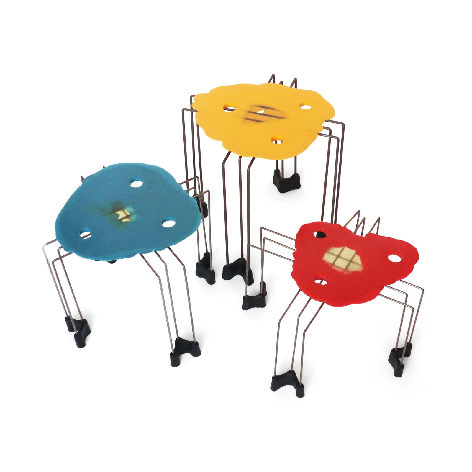 Set of Three Early Triple Play Tables by Gaetano Pesce for Fish Design (1996) (1 of 12)