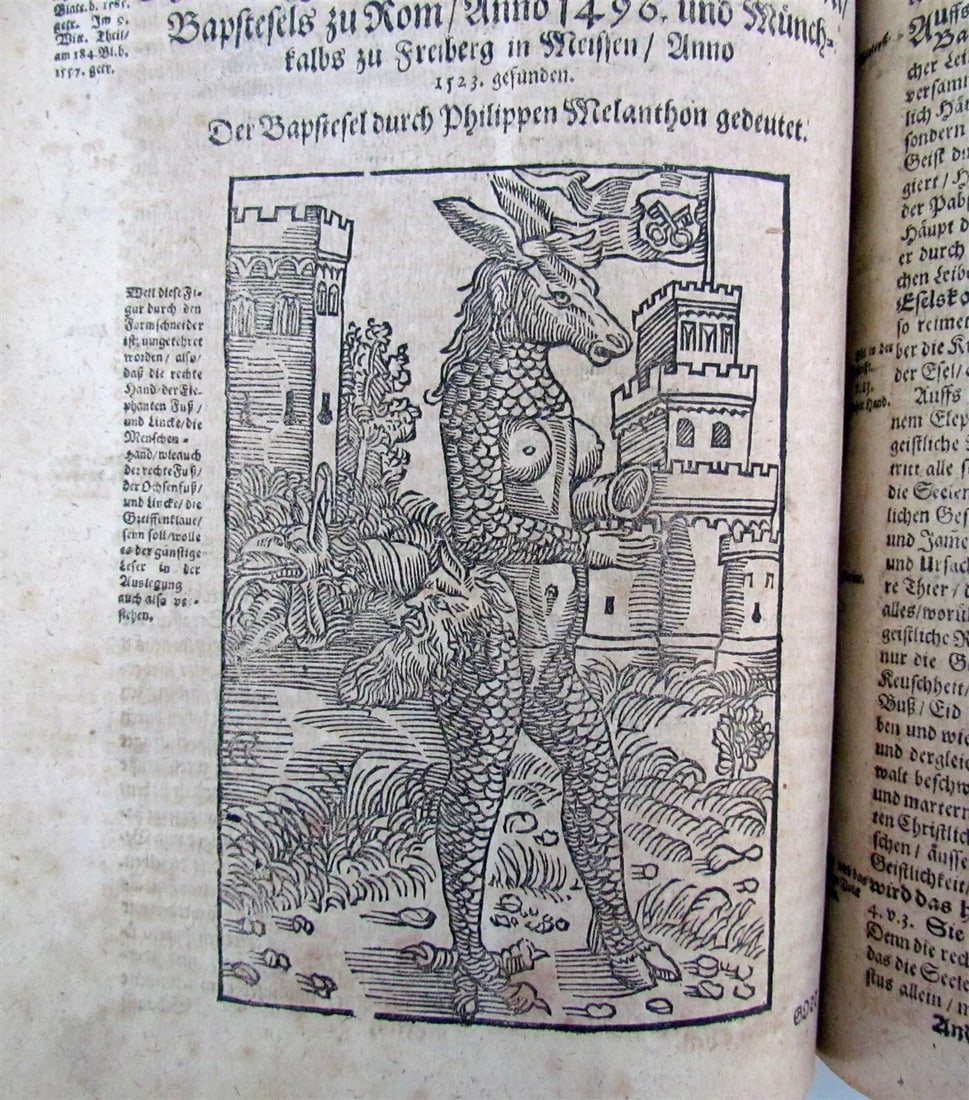 1661 MARTIN LUTHER WRITINGS BLIND TOOLED PIGSKIN FOLIO antique: Der ander Teil aller deutschen Bücher und Schrifften des theuren... by Martin Luther Wittenburg; 1661 Original blind tooled pigskin over wooden boards Folio. Size 8 by 13" Very good condition except 