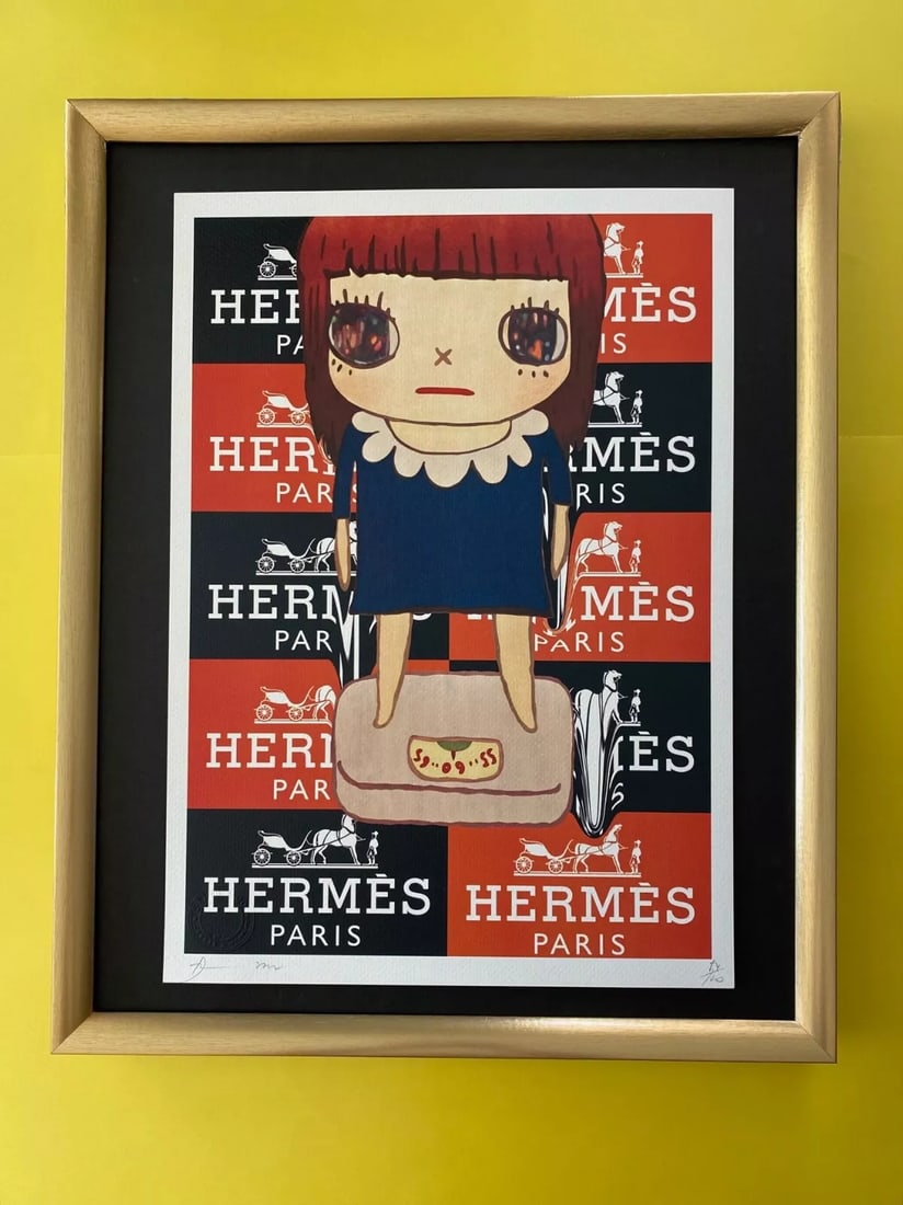 Death Nyc Hand Signed Large Print Coa Framed 16x20in Hello Kitty