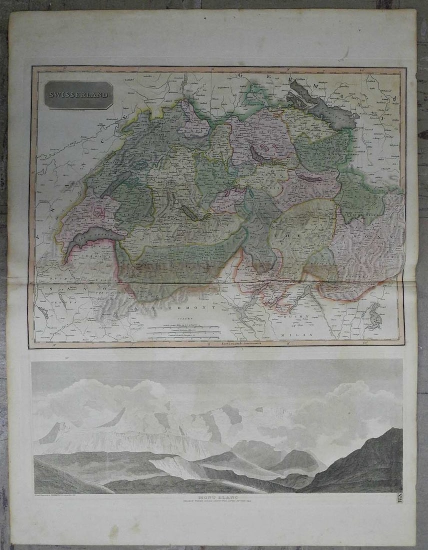 Swisserland [Sic]: Title: Swisserland [Sic] Publication Date: 1817 Cartographer: THOMSON, JOHN & CO. Publisher: JOHN THOMSON, JUNR. & CO. Height: 14.6 Width: 19.25 No.24 from Thomson's New General Atlas 1817. T. Clerk s