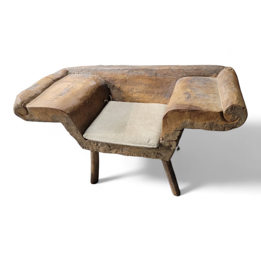 Antique Kampung Teak Root Sitting Bench (1 of 8)