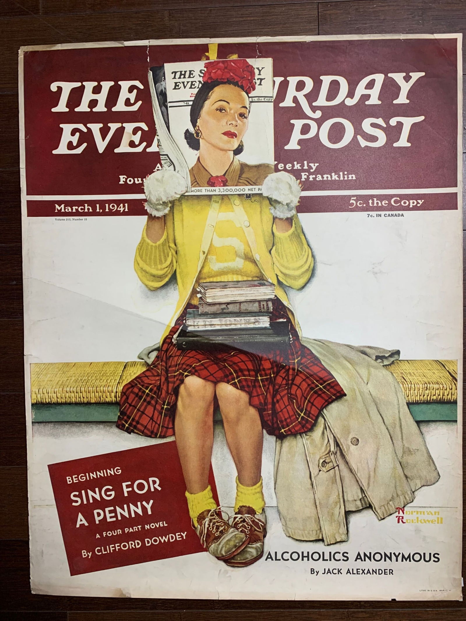 Saturday Evening Post - Rockwell (03.01.1941) 21.75 x 28 US Advertising Poster (1 of 5)