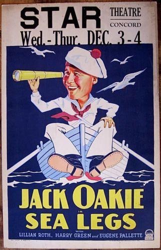 Sea Legs (1930) Never Folded Window Card Poster Jack Oakie Super Fun Seafaring Art!: Sea Legs (1930) Never Folded Window Card Poster Jack Oakie Super Fun Seafaring Art!, Please refer to the attached photos to determine the condition of this original vintage item. . Note: LB means Line