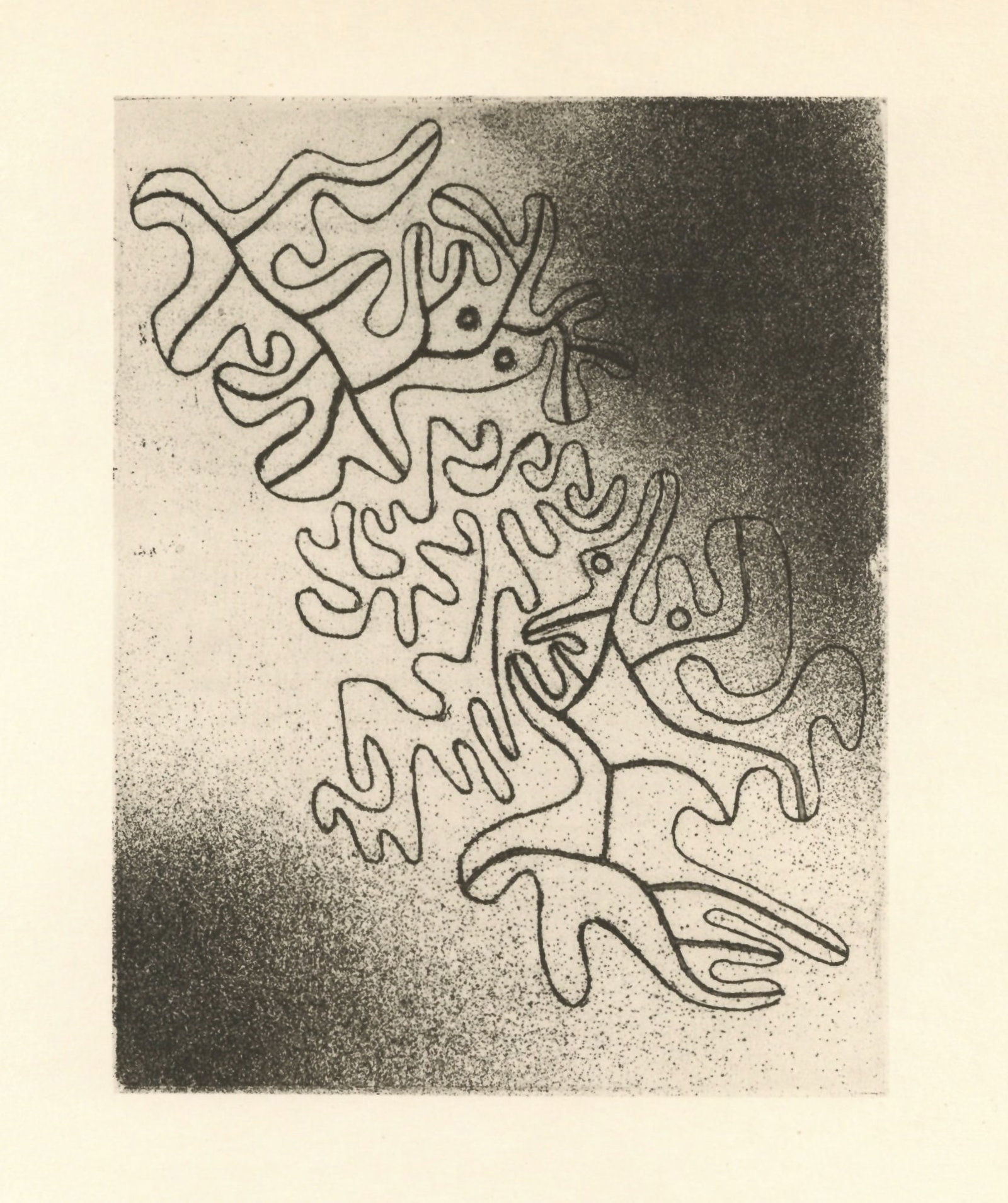 Paul Klee "Not Ending": Medium: collotype (after the etching). Printed in 1947 and published by The Museum of Modern Art in an edition of 2000 for a scarce Paul Klee portfolio. Image size: 6 3/4 x 5 1/4 inches (175 x 135 mm)