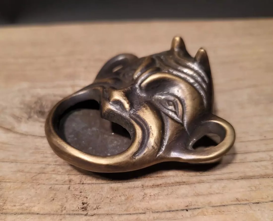 Brass folk art Devil Ashtray (1 of 19)