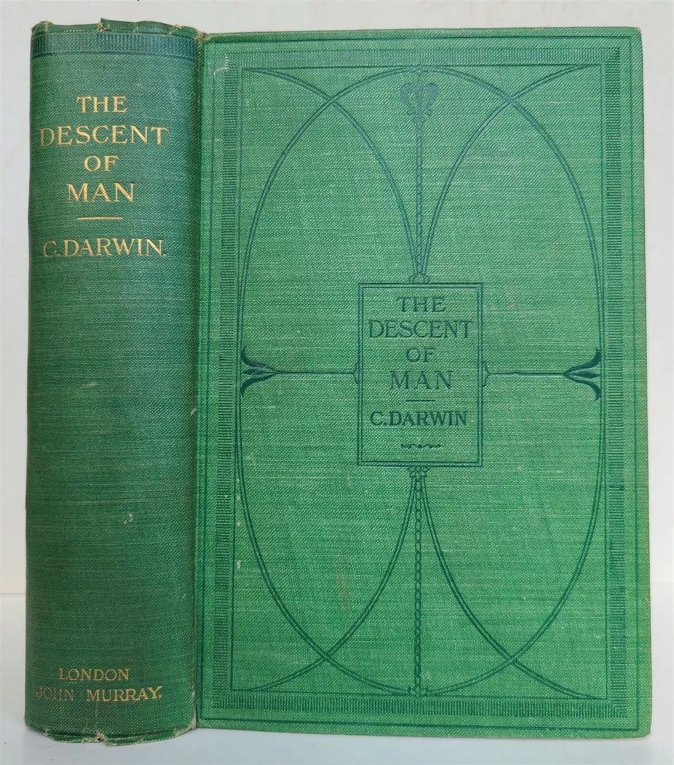 1901 CHARLES DARWIN THE DESCENT of MAN antique ILLUSTRATED (1 of 18)