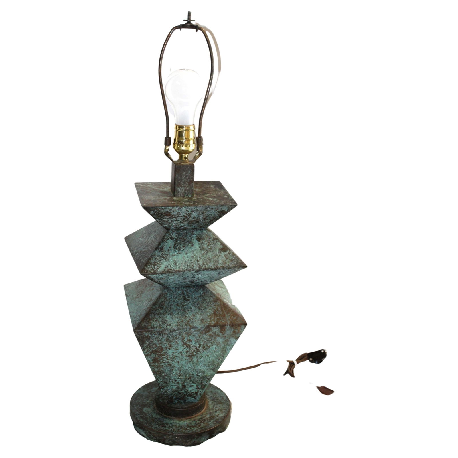 Mid Century /Modern Lamp Patinated steel ( Brancusi ) (1 of 19)