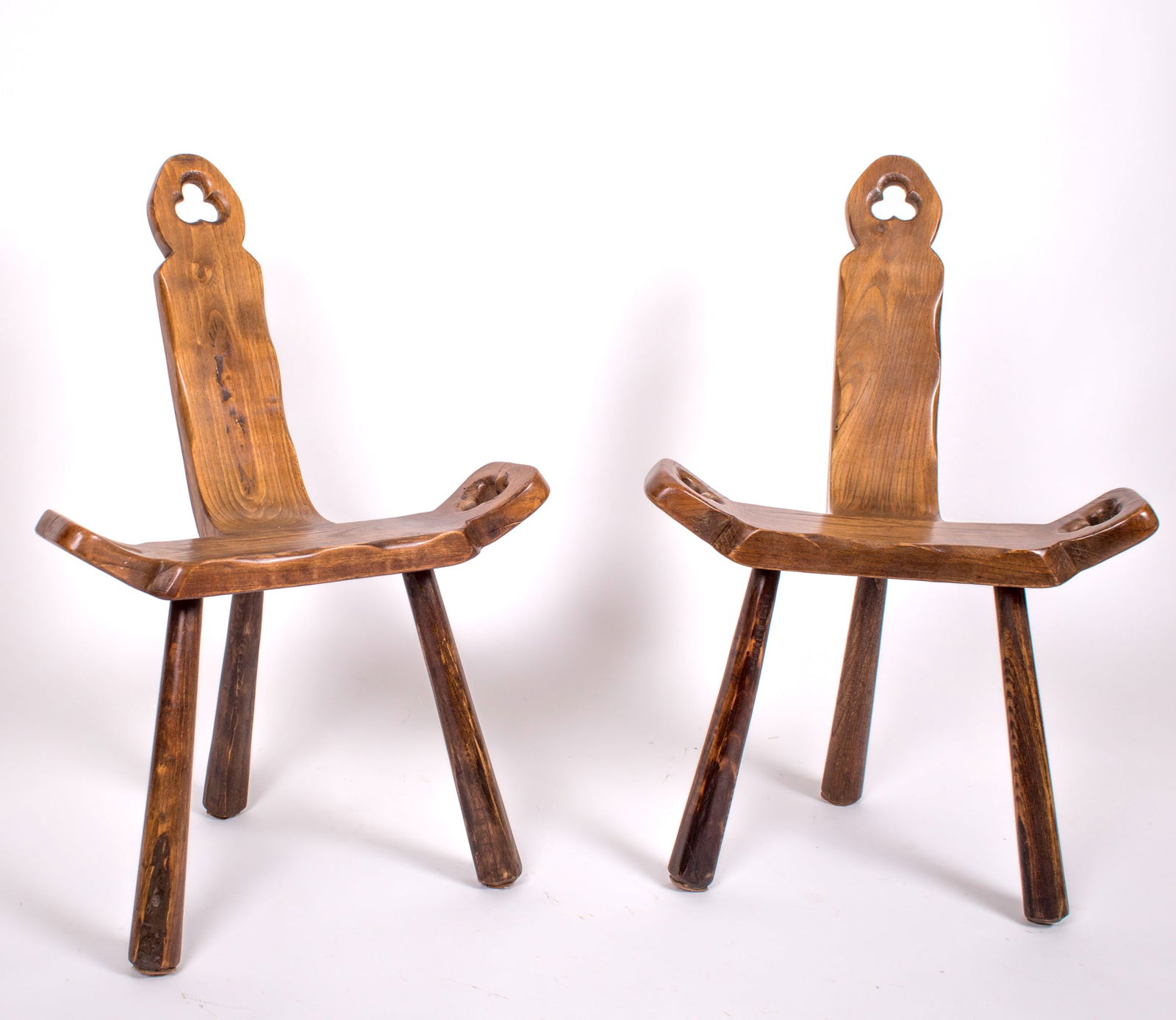 Pair of Alpine Escabelle rustic stool (1 of 5)