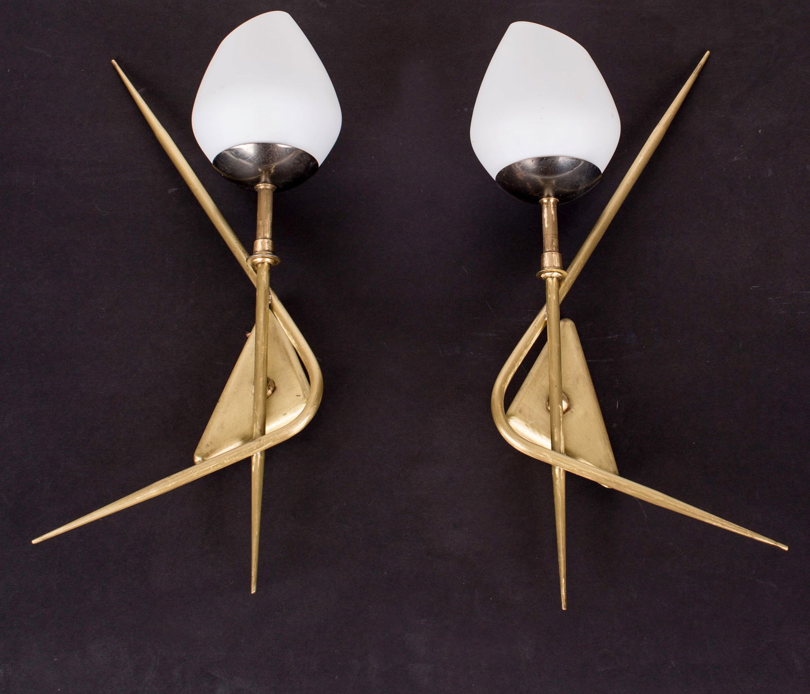 pair of Sconces maison Lunel French mid century (1 of 5)