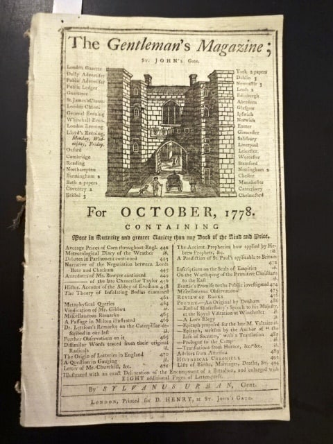 1778 Magazine Revolutionary War Engraving (1 of 5)