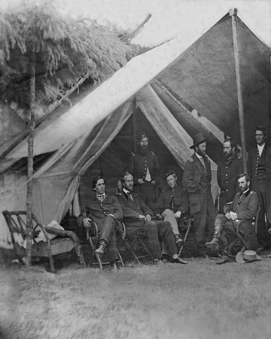 C. 1860-1865, UNION GEN. ULYSSES S. GRANT AND STAFF, BY MATTHEW BRADY (1 of 1)