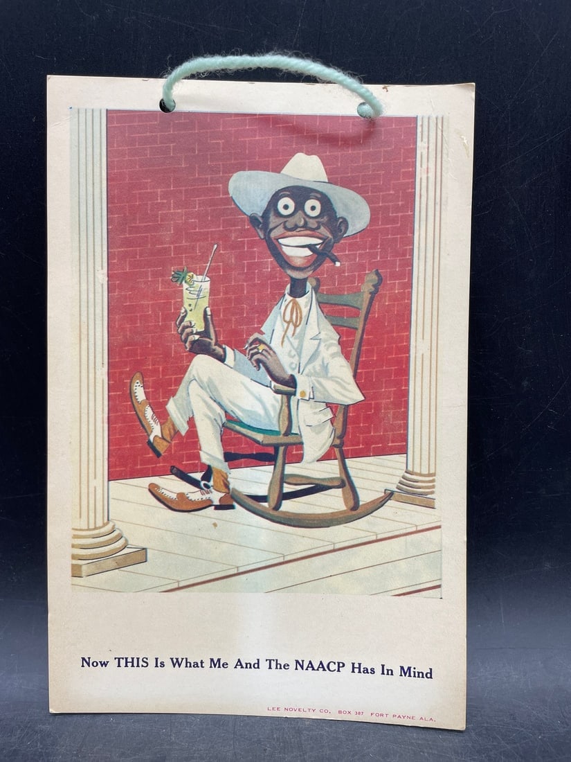 VINTAGE BLACK MINI POSTER WALL HANGING BLACK AMERICANA NEGRO NAACP 1950S (1 of 7)