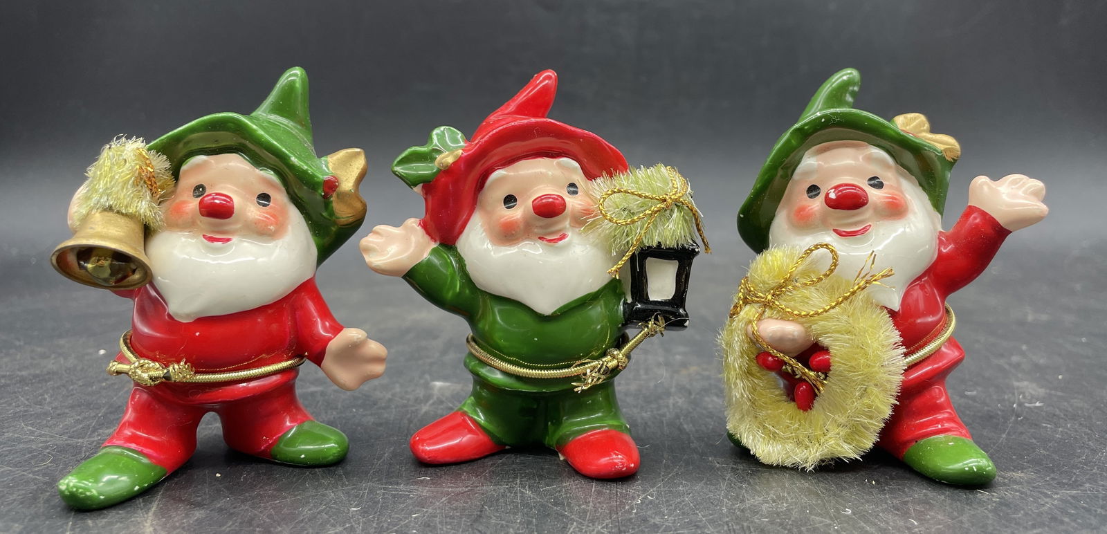 VINTAGE NAPCO CERAMIC CHRISTMAS ELVES GNOMES #9905 NAPCOWARE JAPAN (1 of 8)