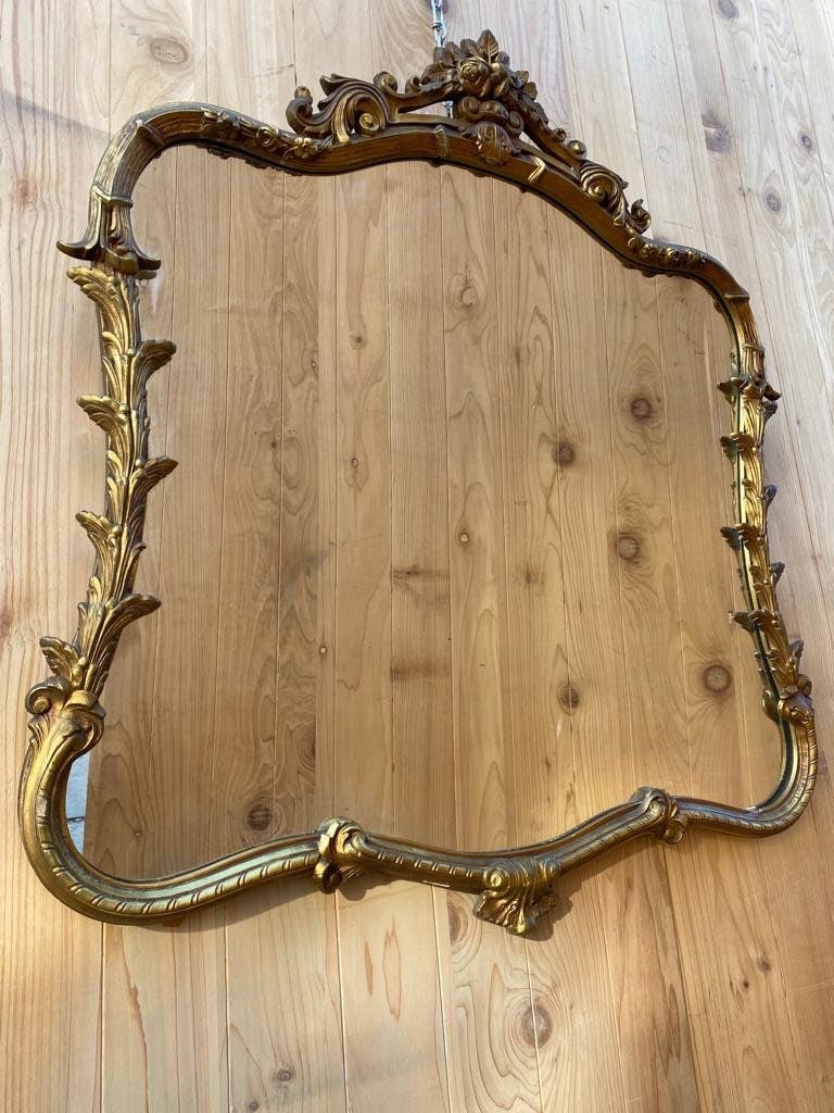 Vintage Victorian Floral Carved Wall Mirror (1 of 10)