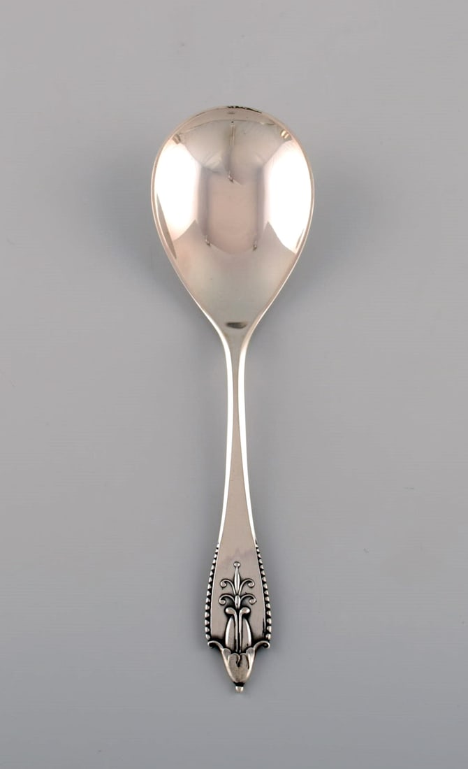 Georg Jensen Akkeleje serving spoon in silver (830). Ca. 1920. (1 of 4)