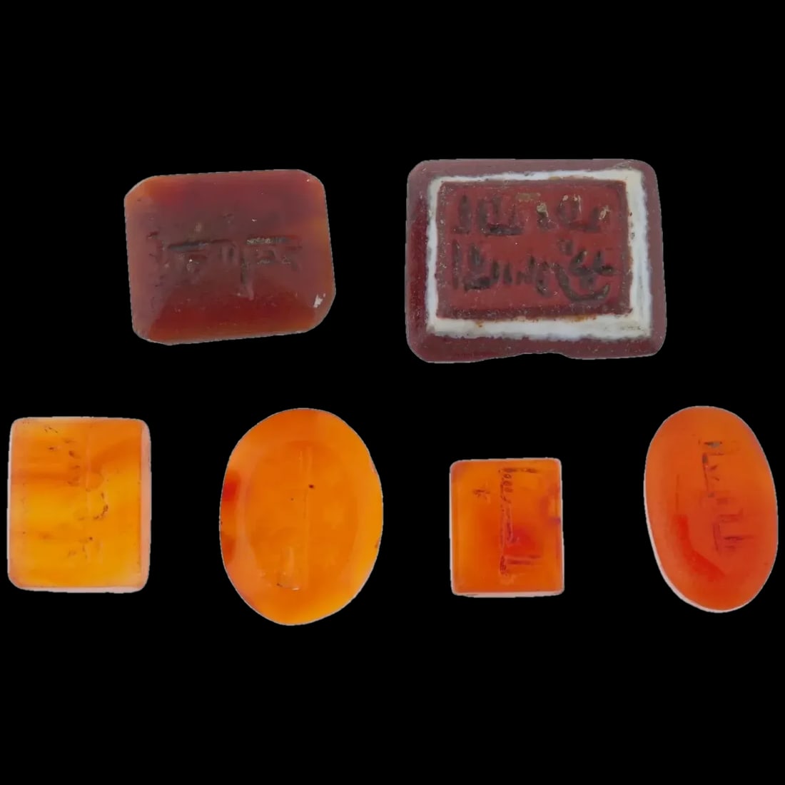 Collection Of Six Ancient Islamic Intaglio Seals (1 of 4)